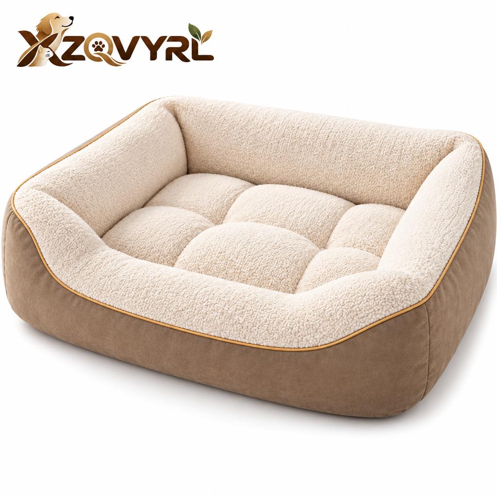 XZQVYRL Orthopedic Co-Sleeping Pet Bolster Bed – Calming Dog & Cat Lounger Topper for Bed and Couch with Ultra-Plush Sherpa Surface - product view 4